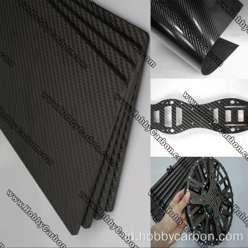 3K twill matte Carbon Fiber Sheet untuk Dijual